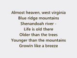 John Denver - Take me home, Country Roads   Text