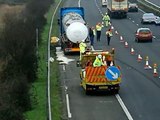Delays on M5 Motorway Nr Burnham-on-sea after tanker crash