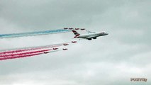 Red Arrows and British Airways A380 Flypast 2013 RIAT