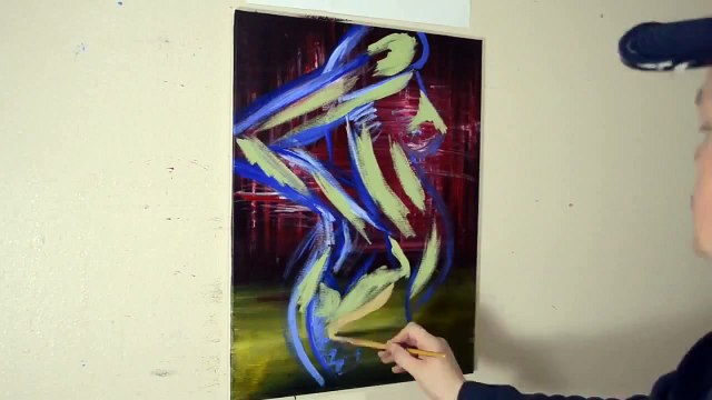 Pregnant Nude Figure Speed Painting Contemporary Art Style