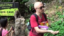 Batu caves feeding the monkeys