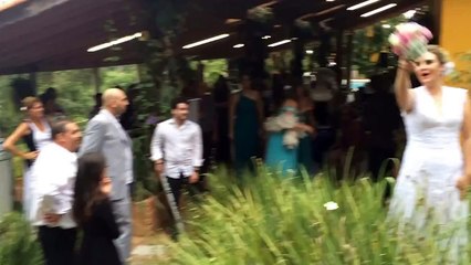 Bride's Bouquet Is Smashed Like a Pinata