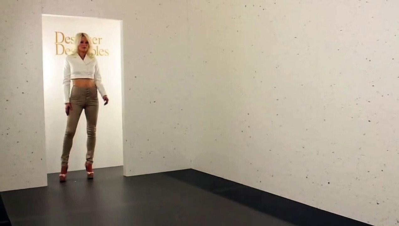 Beige High Waisted Button Front Stretch Fit Skinny Jeans - Latest Fashion Designs - Hot Models