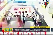 Inspeccionan escaleras eléctricas del Metro de Lima