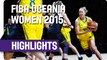 Opals v Tall Ferns - Game 1 Highlights - 2015 FIBA Oceania Women’s Championship