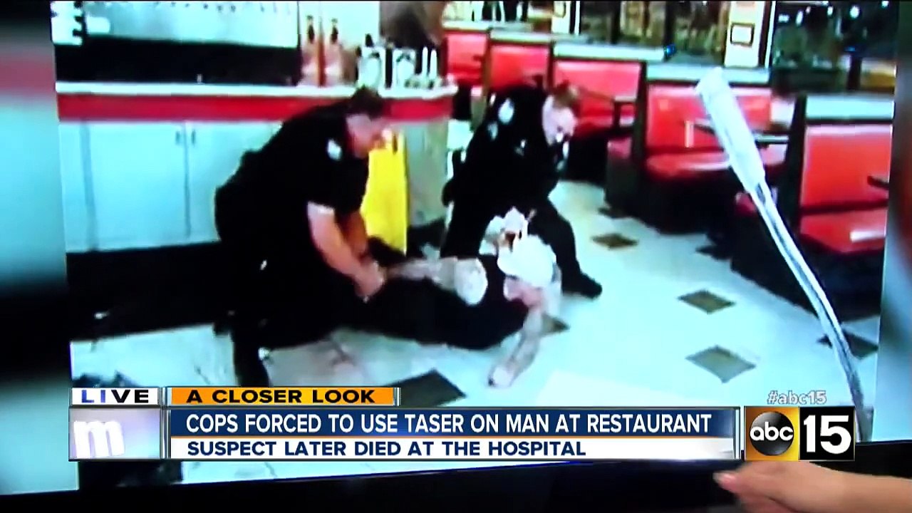 Cops forced to use taser on man at Phoenix restaurant