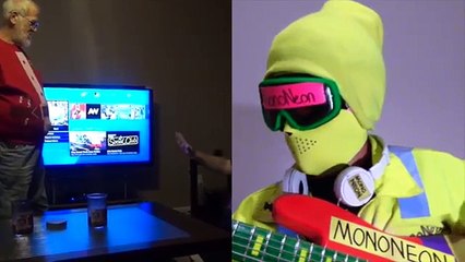MonoNeon: ANGRY GRANDPA DESTROYS PS4 - KIDBEHINDACAMERA