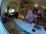 GoPro Surfboard Painting using posca paint pens