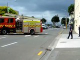 NZFS Oriental Bay (Wellington) Pumper reversing into Station