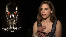 TERMINATOR GENISYS interviews   Schwarzenegger, Emilia Clarke Khaleesi   Game of Thrones