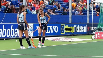 Argentina women short corner practice in slow motion at the hockey world cup