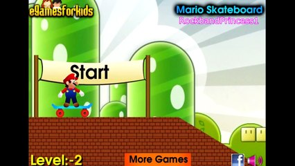 Play Free Online Mario Games For Kids - Mario Skateboard Game - Mario Games