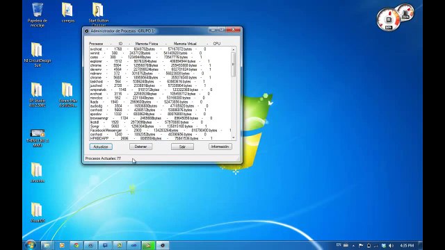 Administrador de Procesos C# - SISTEMAS OPERATIVOS UMG 2012- GRUPO1