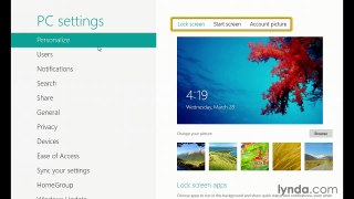 Windows 8: The Settings and Control Panel | lynda.com tutorial