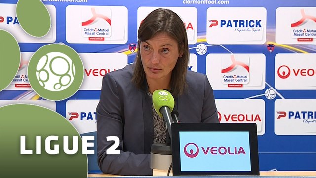Conférence de presse Clermont Foot - Nîmes Olympique (1-0) : Corinne DIACRE (CF63) - José PASQUALETTI (NIMES) - 2015/2016