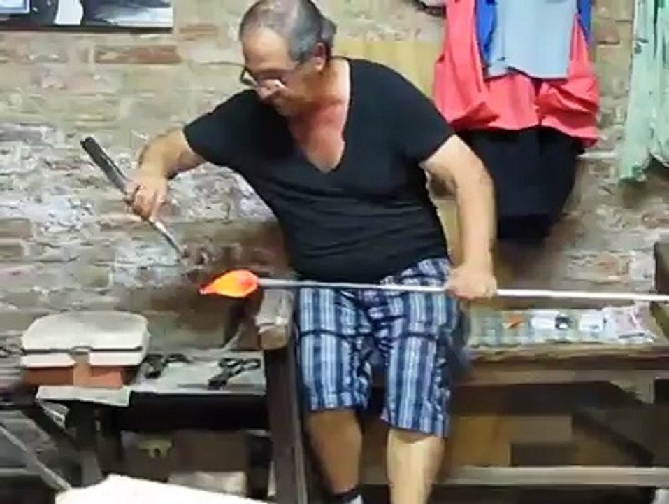 An old man making a wonderful horse..