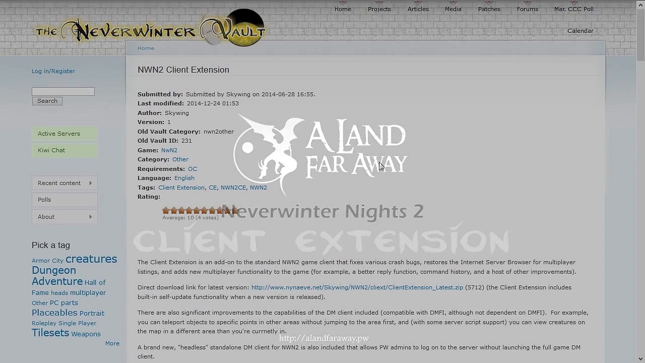 Installing the Neverwinter Nights 2 Client Extension