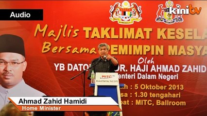 EXCLUSIVE: Carry on, Zahid tells 'Tiga Line' dons