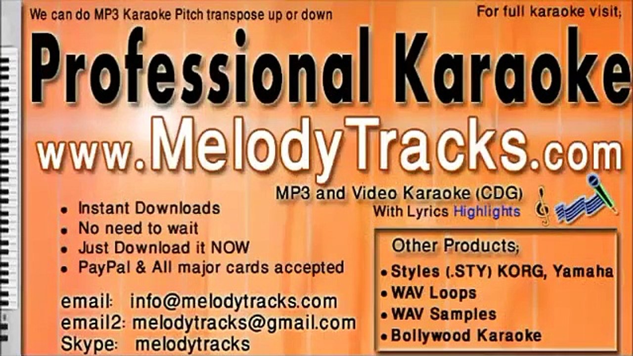 kahana ho tum chale Pakistani Karaoke - www.MelodyTracks.com