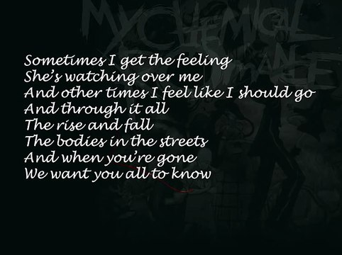 My Chemical Romance - Welcome To The Black Parade (lyrics)