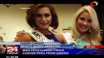 Exmiss Pensilvania es arrestada por fingir tener cáncer para recaudar dinero
