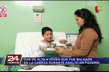 Dan de alta a joven baleada en la cabeza durante asalto a pizzería en VES