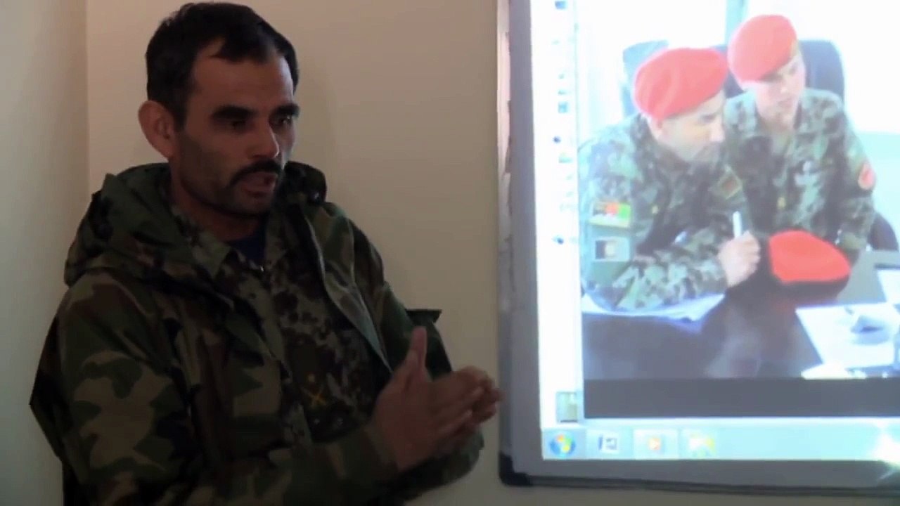 Croatian Army Female Police Officer Trains Afghan MP