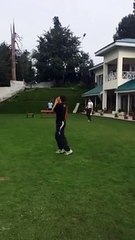 Imran Khan Playing Cricket With His Sons (15th August 2015)