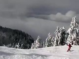 Skiing Down Grouse Mountain, North Vancouver, Canada