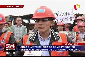 Habla sujeto sindicado como presunto asesino de dirigente de construcción civil