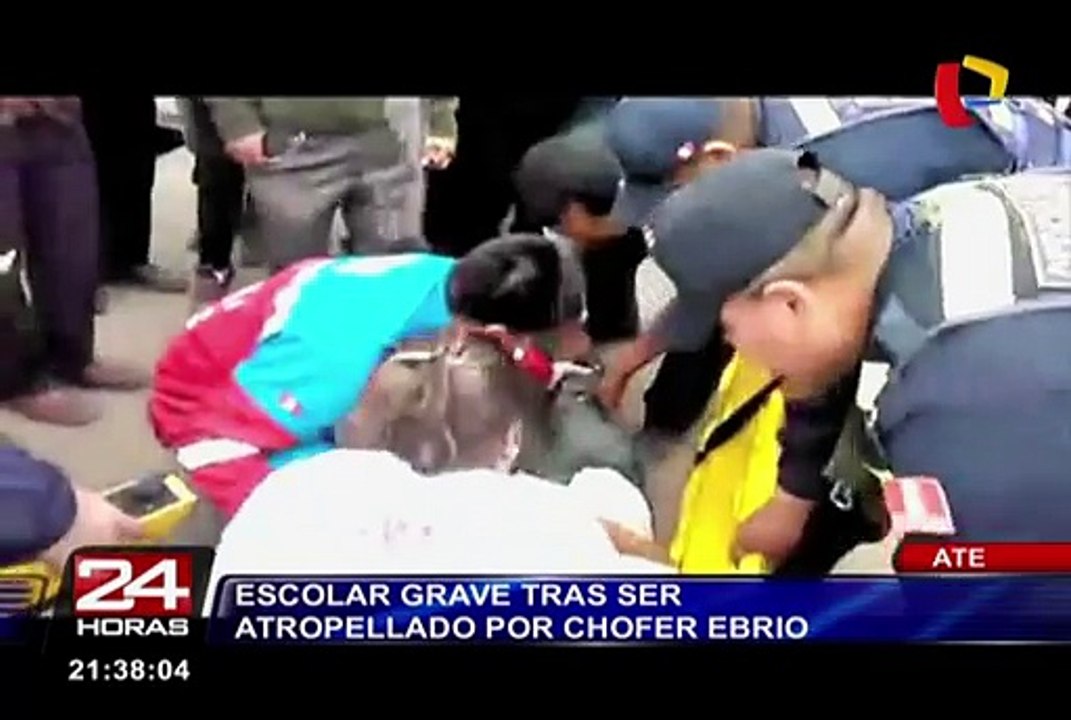 Niño queda grave tras ser atropellado por chofer ebrio en Ate