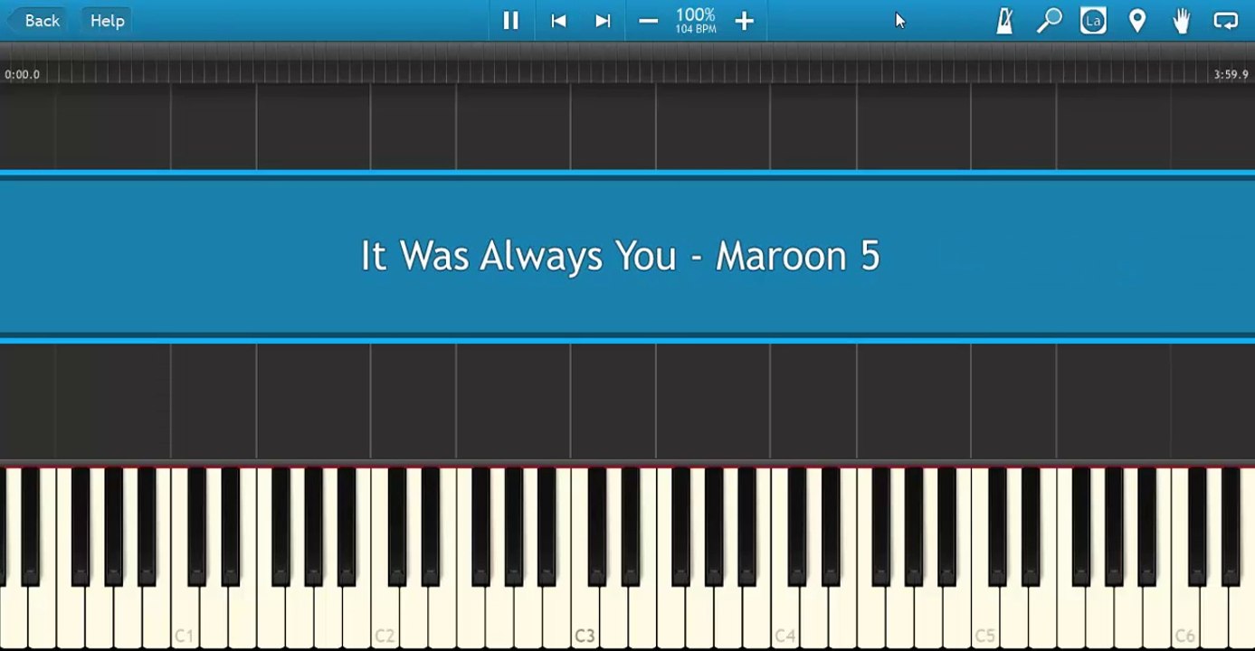 It Was Always You - Maroon 5 (Synthesia)