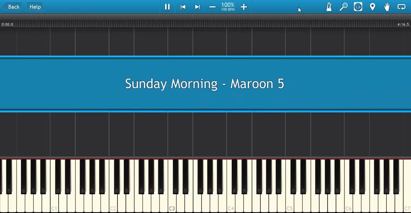 Sunday Morning - Maroon 5 (Synthesia)