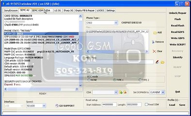 Flash Sony Ericsson C903 SEMC A2, CID 53 SETool BOX3