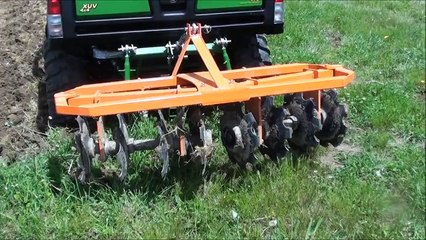 UTV Hitchworks - 2 Gang Disc Harrow on a John Deere Gator 825i