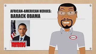 and x202a;Black History Month African American Heroes Barack Obama Educational Cartoon for Children