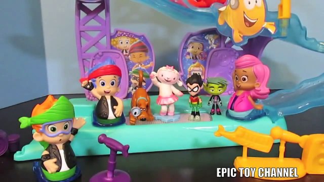 BUBBLE GUPPIES Surprise Eggs NICKELODEON Scooby Doo, Doc McStuffins and Teen Titans Go Toy Video