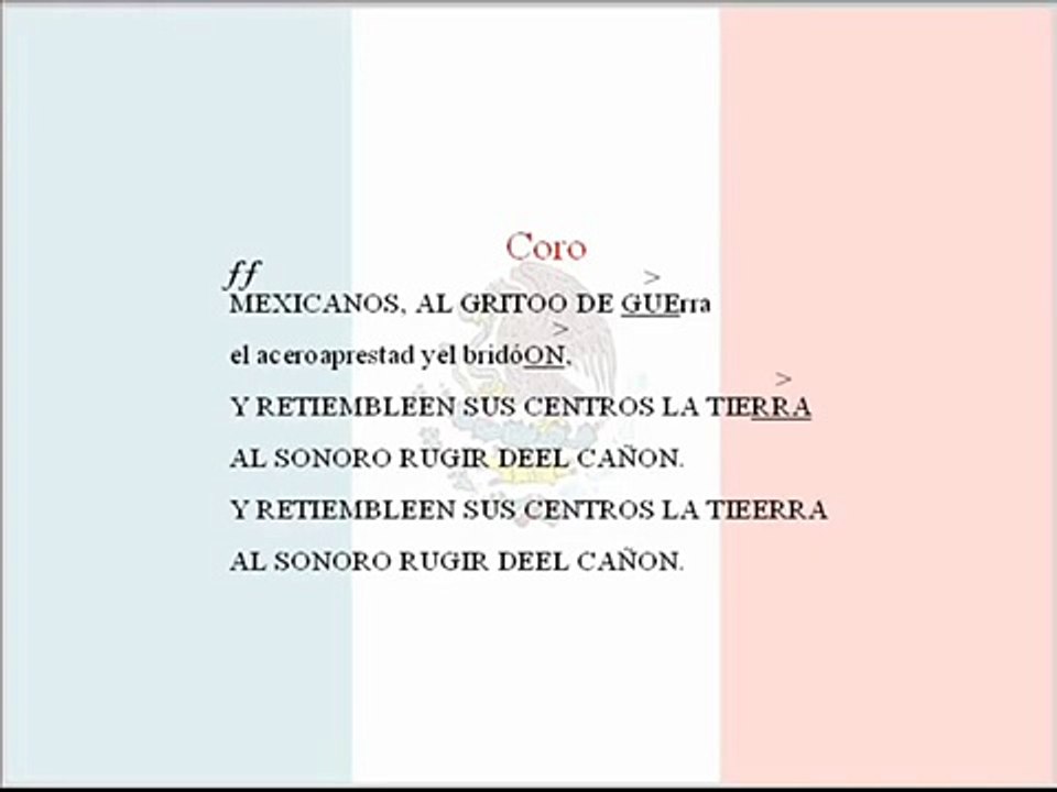 Himno Nacional Mexicano (Pista y letra).wmv