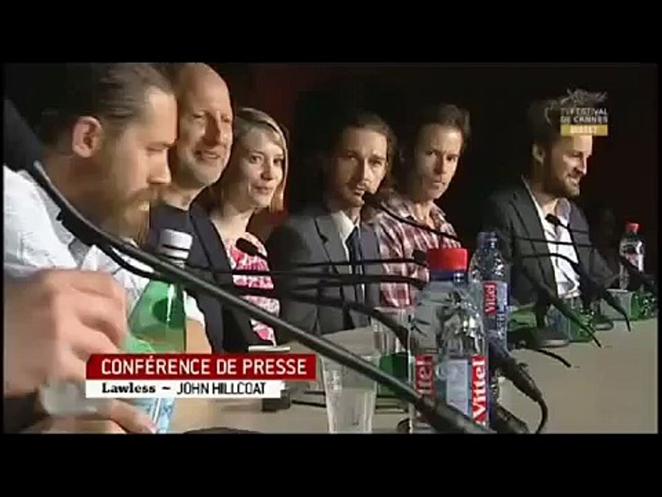 Tom Hardy at the press conference for Lawless in Cannes