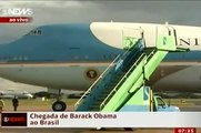 Barack Obama chega ao Brasil (IMAGENS INÉDITAS)  da família Obama no Air Force One no DF