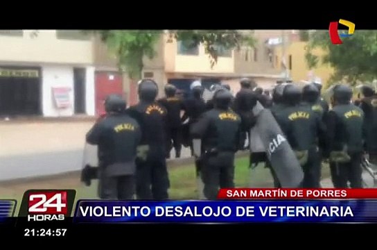 Violento desalojo en veterinaria de San Martín de Porres