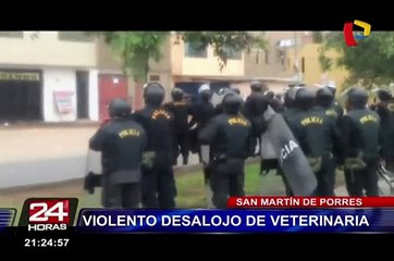 Violento desalojo en veterinaria de San Martín de Porres