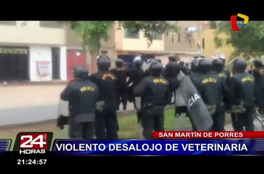 Violento desalojo en veterinaria de San Martín de Porres