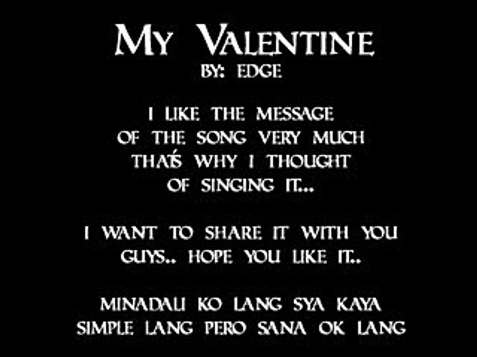 my valentine