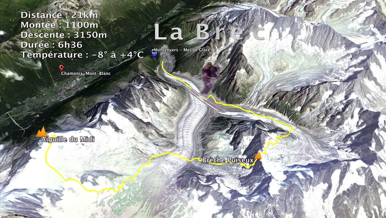 Brèche Puiseux ski de rando - Massif du Mont Blanc