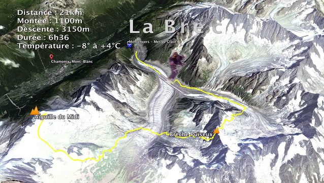 Brèche Puiseux ski de rando - Massif du Mont Blanc