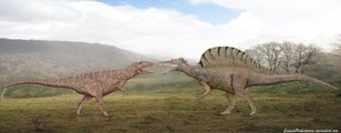 Spinosaurus vs Carcharodontosaurus - Planet Dinosaur - BBC