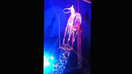 Un acrobate du cirque du soleil tombe de 7m de haut en plein show - accident terrible
