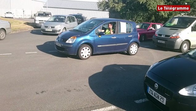 Morlaix. Opération escargot des salariés de Hop! Brit Air