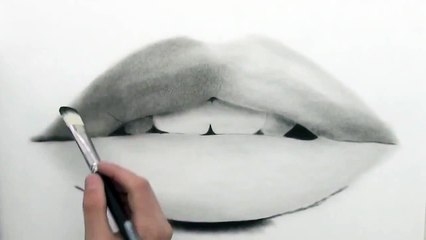 How to Draw realistic lips speed painting drawing HD 1